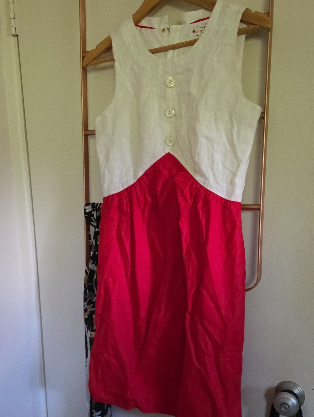To Tommy From Zooey Emily White and Red Sleeveless Dress